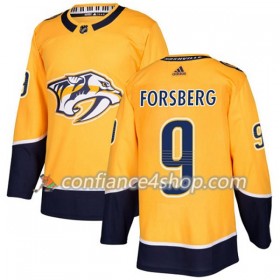 Adidas Maillot de Hockey Nashville Predators Filip Forsberg 9 2017-2018 Or Authentic - Homme
